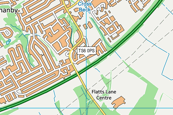 TS6 0PS map - OS VectorMap District (Ordnance Survey)