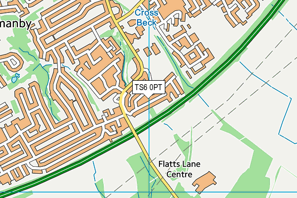 TS6 0PT map - OS VectorMap District (Ordnance Survey)