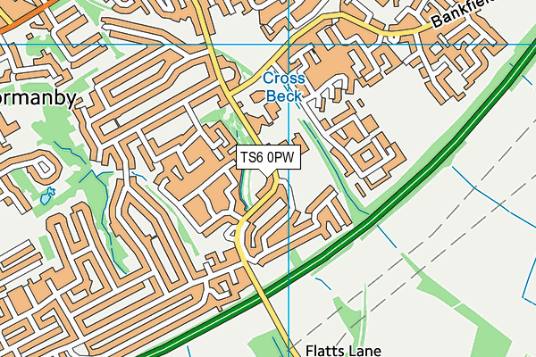 TS6 0PW map - OS VectorMap District (Ordnance Survey)