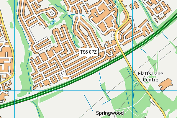 TS6 0PZ map - OS VectorMap District (Ordnance Survey)