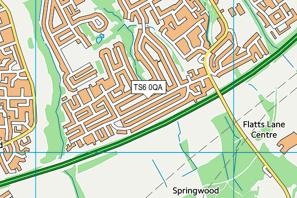 TS6 0QA map - OS VectorMap District (Ordnance Survey)