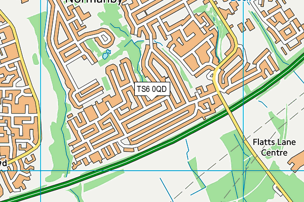 TS6 0QD map - OS VectorMap District (Ordnance Survey)