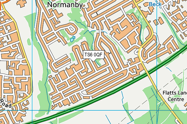 TS6 0QF map - OS VectorMap District (Ordnance Survey)