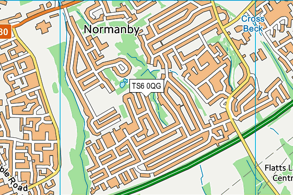 TS6 0QG map - OS VectorMap District (Ordnance Survey)