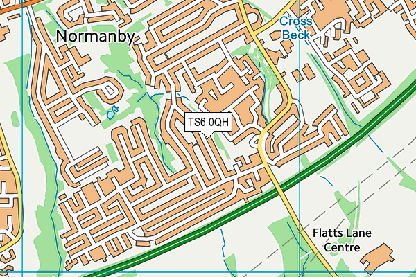 TS6 0QH map - OS VectorMap District (Ordnance Survey)