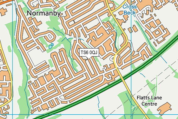 TS6 0QJ map - OS VectorMap District (Ordnance Survey)