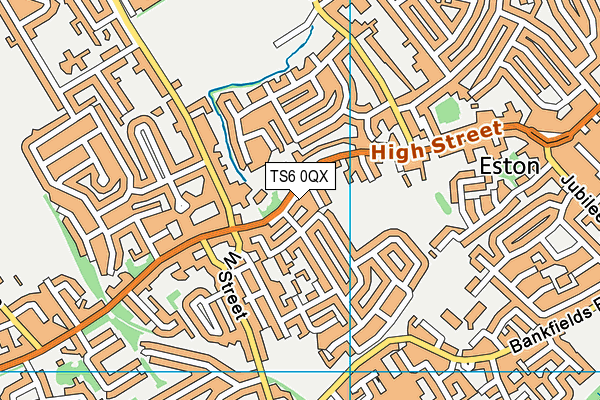 TS6 0QX map - OS VectorMap District (Ordnance Survey)
