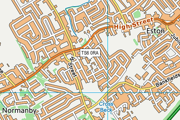 TS6 0RA map - OS VectorMap District (Ordnance Survey)