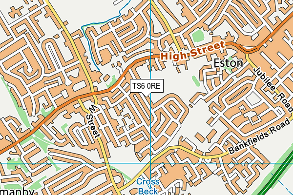 TS6 0RE map - OS VectorMap District (Ordnance Survey)