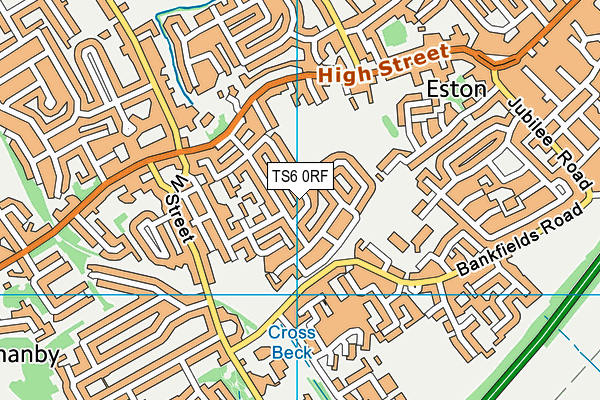 TS6 0RF map - OS VectorMap District (Ordnance Survey)