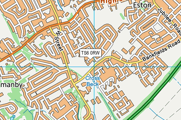 TS6 0RW map - OS VectorMap District (Ordnance Survey)