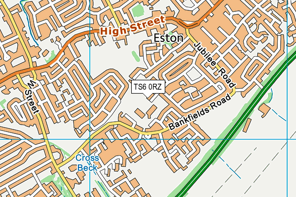 TS6 0RZ map - OS VectorMap District (Ordnance Survey)