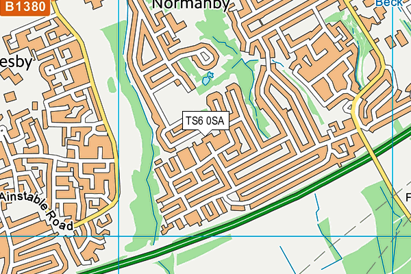 TS6 0SA map - OS VectorMap District (Ordnance Survey)