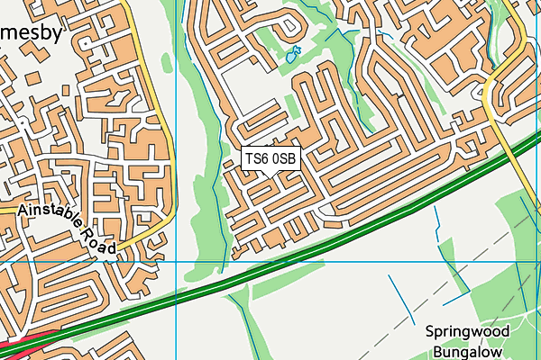 TS6 0SB map - OS VectorMap District (Ordnance Survey)