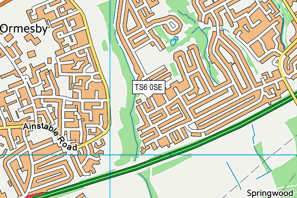 TS6 0SE map - OS VectorMap District (Ordnance Survey)