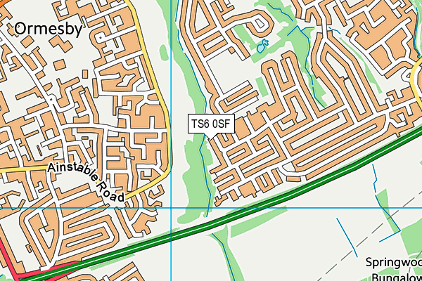 TS6 0SF map - OS VectorMap District (Ordnance Survey)