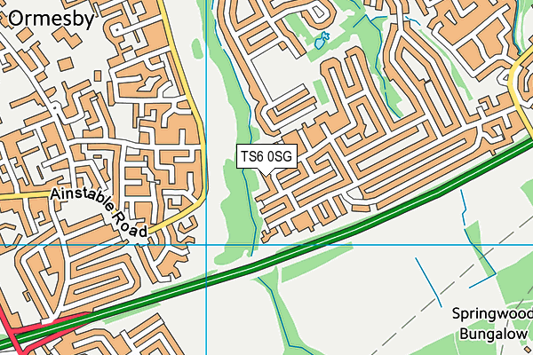 TS6 0SG map - OS VectorMap District (Ordnance Survey)