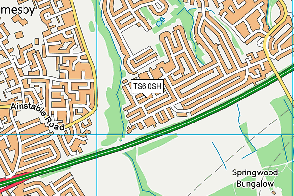 TS6 0SH map - OS VectorMap District (Ordnance Survey)