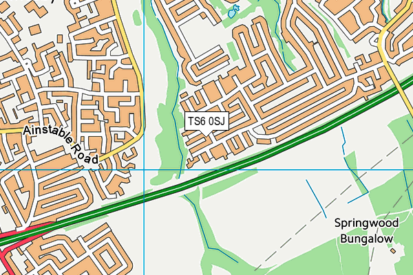 TS6 0SJ map - OS VectorMap District (Ordnance Survey)