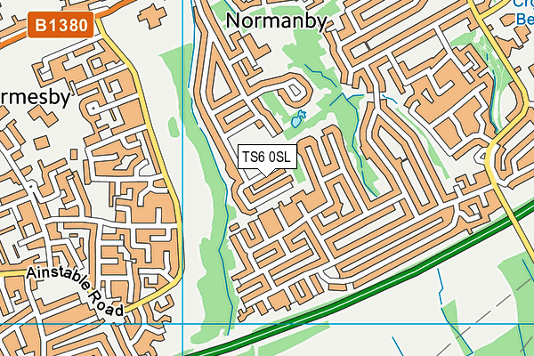 TS6 0SL map - OS VectorMap District (Ordnance Survey)