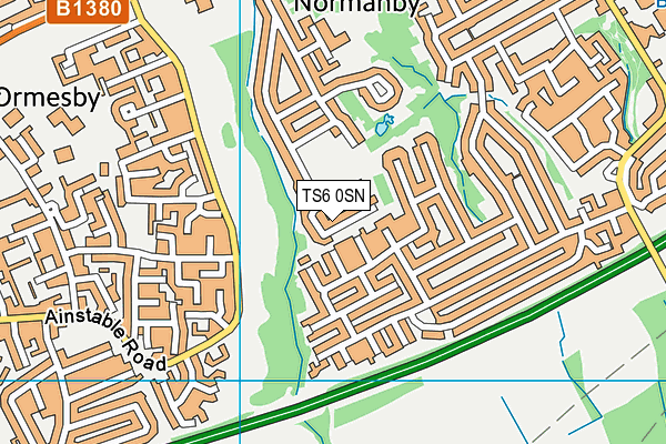 TS6 0SN map - OS VectorMap District (Ordnance Survey)