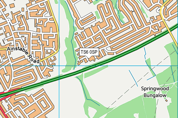 TS6 0SP map - OS VectorMap District (Ordnance Survey)