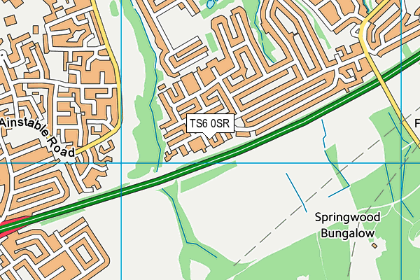 TS6 0SR map - OS VectorMap District (Ordnance Survey)