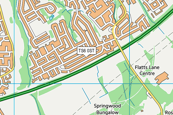 TS6 0ST map - OS VectorMap District (Ordnance Survey)