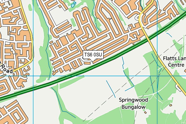 TS6 0SU map - OS VectorMap District (Ordnance Survey)