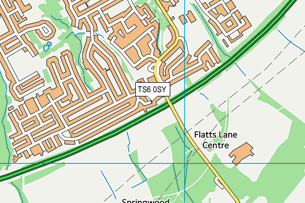 TS6 0SY map - OS VectorMap District (Ordnance Survey)
