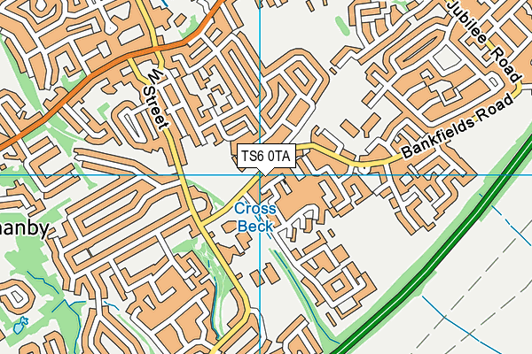 TS6 0TA map - OS VectorMap District (Ordnance Survey)