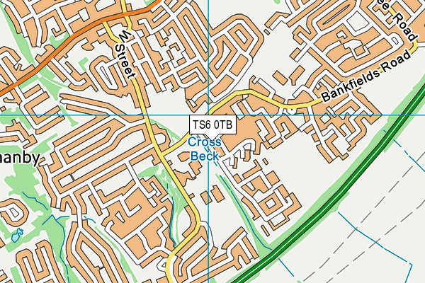 TS6 0TB map - OS VectorMap District (Ordnance Survey)