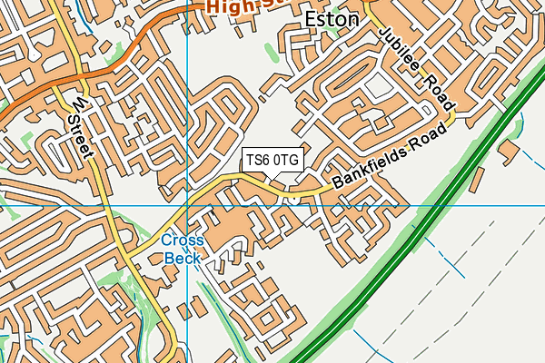 TS6 0TG map - OS VectorMap District (Ordnance Survey)