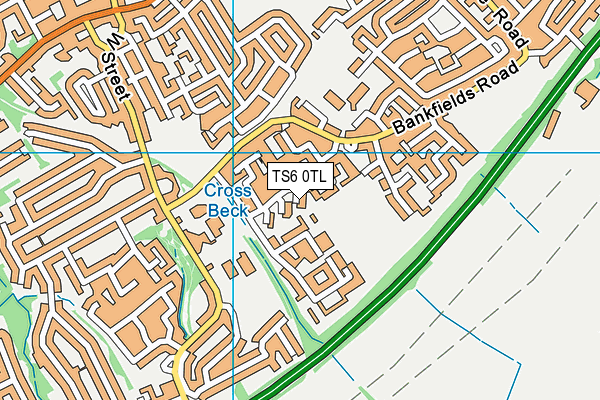 TS6 0TL map - OS VectorMap District (Ordnance Survey)