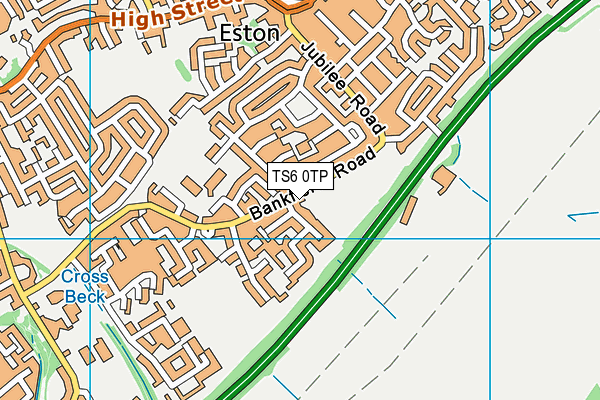 TS6 0TP map - OS VectorMap District (Ordnance Survey)