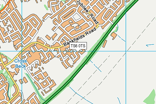 TS6 0TS map - OS VectorMap District (Ordnance Survey)