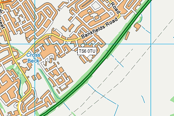 TS6 0TU map - OS VectorMap District (Ordnance Survey)