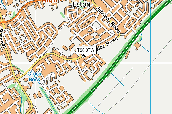 TS6 0TW map - OS VectorMap District (Ordnance Survey)