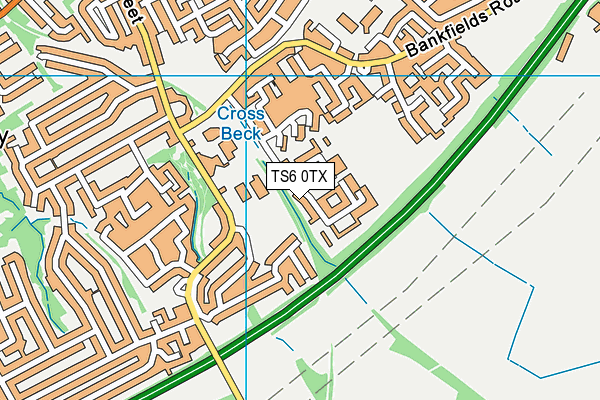 TS6 0TX map - OS VectorMap District (Ordnance Survey)