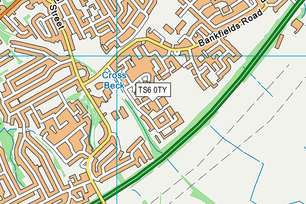 TS6 0TY map - OS VectorMap District (Ordnance Survey)