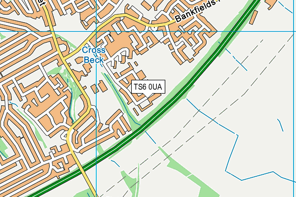 TS6 0UA map - OS VectorMap District (Ordnance Survey)