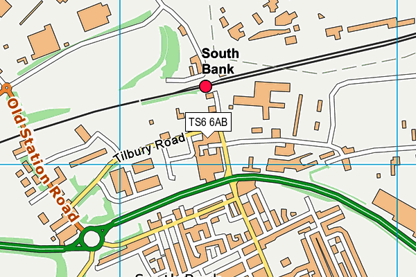 TS6 6AB map - OS VectorMap District (Ordnance Survey)