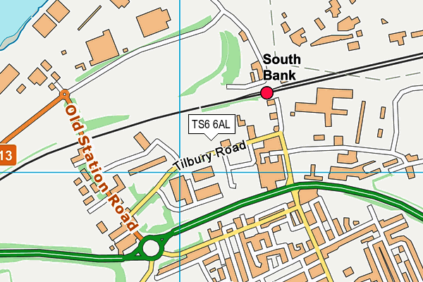 TS6 6AL map - OS VectorMap District (Ordnance Survey)