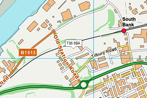 TS6 6BA map - OS VectorMap District (Ordnance Survey)