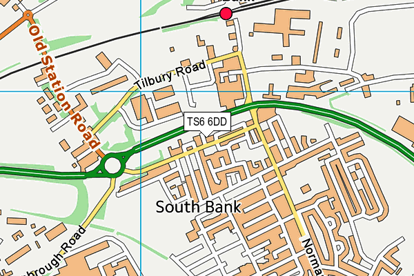 TS6 6DD map - OS VectorMap District (Ordnance Survey)