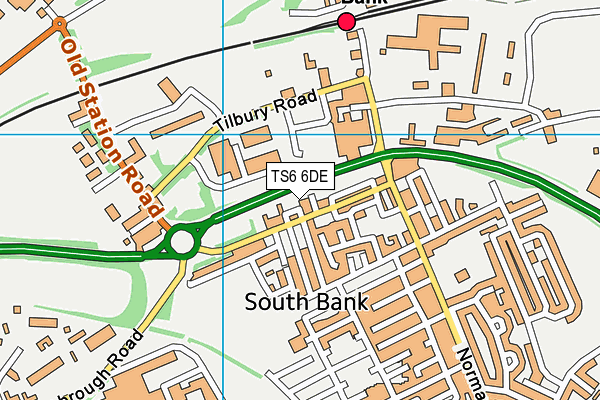 TS6 6DE map - OS VectorMap District (Ordnance Survey)