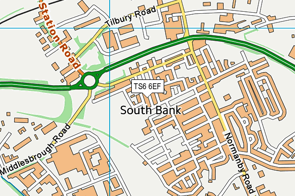 TS6 6EF map - OS VectorMap District (Ordnance Survey)