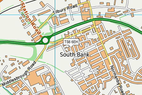 TS6 6EH map - OS VectorMap District (Ordnance Survey)