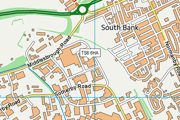 TS6 6HA map - OS VectorMap District (Ordnance Survey)