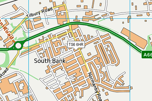 TS6 6HR map - OS VectorMap District (Ordnance Survey)